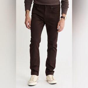 Jachs New York Men's Straight Fit Mid-Rise 5 Pocket Traveler Pant 32X32 Dk Brown